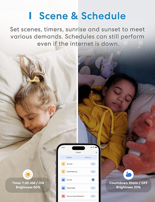 meross Smart Dimmer Switch Single Pole Supports Apple HomeKit, Alexa Google Assistant & SmartThings, 2.4GHz WiFi Light Switch for Dimmable LED, Neutral Wire Required, Remote Control Schedule, 1 Pack