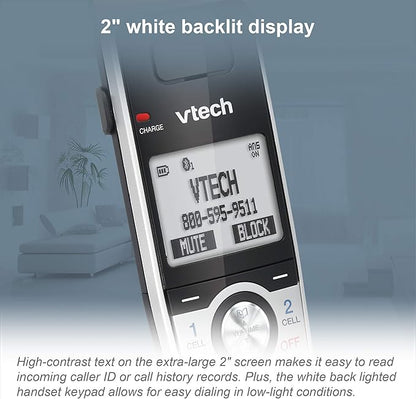 VTech IS8101 Accessory Handset for IS8151 Phones with Super Long Range up to 2300 Feet DECT 6.0, Call Blocking, Connect to Cell, Headset jack, Belt-clip, Power backup, Intercom and Expandable to 12 HS