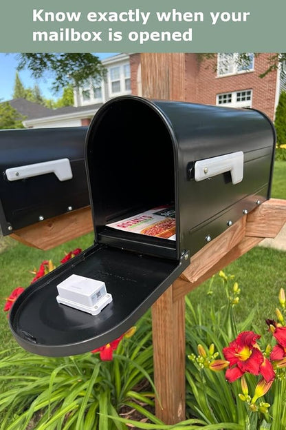 Wireless Mailbox Alert System with Sensors and Receiver, Mailbox Alarm for Delivered Mail, Mail Chime with Phone App Notification, 1K ft Long-range Mail Arrival Indicator Device