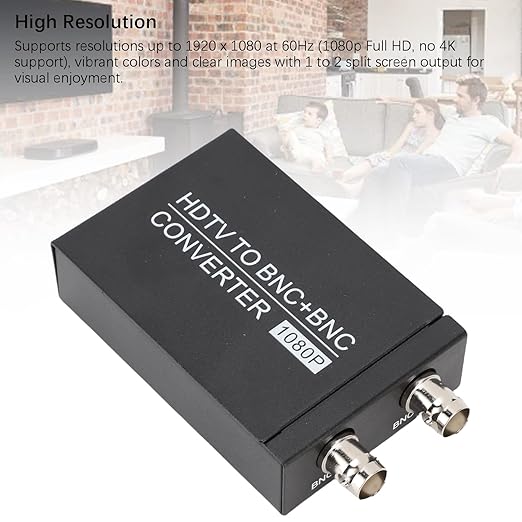 HDMI to BNC Converter, HDTV to BNC Converter 1080P, HDMI in BNC Out Video Audio Converter for Security Camera TV Projector