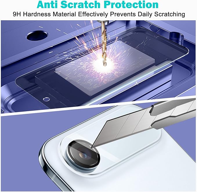 PEHAEL 3+3 Pack for iPhone Air/17 Air Privacy Screen Protector with Camera Lens Protector Full Coverage Anti-Spy Tempered Glass Film 9H Hardness Easy Installation Bubble Free [6.5 inch]