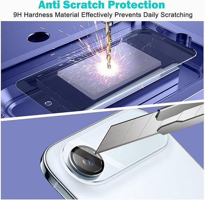 PEHAEL 3+3 Pack for iPhone Air/17 Air Privacy Screen Protector with Camera Lens Protector Full Coverage Anti-Spy Tempered Glass Film 9H Hardness Easy Installation Bubble Free [6.5 inch]