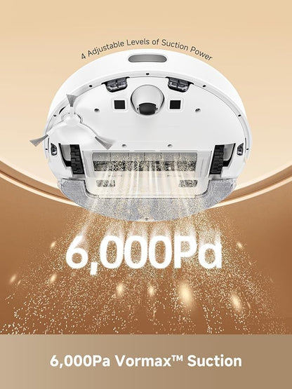 DREAME C20 Plus Robot Vacuum and Mop Combo, 90 Days Self-Emptying Robotic Vacuum, Power Suction Robot Vacuum, LiDAR Navigation, APP/Voice Control, Robot Vacuum Cleaner for Pet Hair/Carpet/Hard Floor