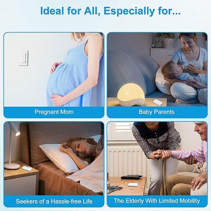 Remote Switch Outlet,GreenCyle Remote Control Outlet Plug with Switch,Wireless On/Off Light Switches Wall Mounted,15A/1500W,TUV List,No Wiring Needed,500ft RF Range,for Lamp,Fans,Household Appliances