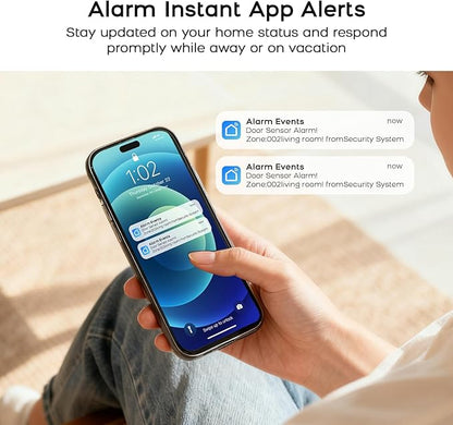 21Piece Wireless Home Security Systems,WiFi+4G App Control withReal-Time Alert & Auto Alarm Dial Home Alarm System,No Monthly Fees with Door and Window Alarms,Compatible with Alexa for Apartment