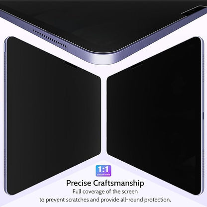 Peslv Privacy Screen Protector for iPad Air 11 Inch (2024-2026, M2 M3 M4), Anti Glare Blue Light Spy Filter Private Cover, High Sensitive Bubble-Free Easy Install Black Security Screen