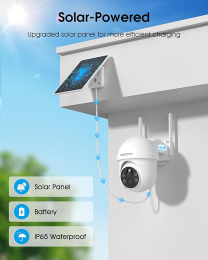 ARCCTV Security Cameras Outdoor Wireless 4MP Solar WiFi (4 Pack)