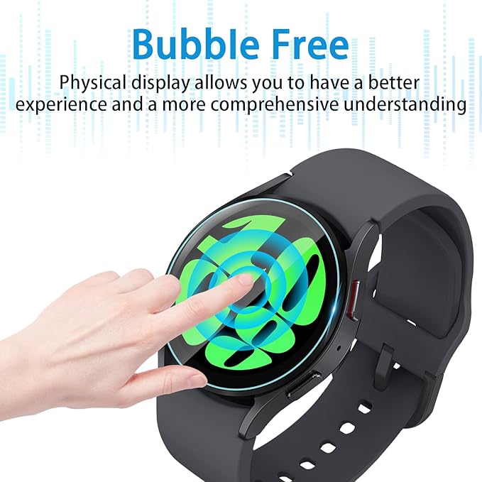 Suoman 4-Pack for Samsung Galaxy Watch 6/Galaxy Watch 7 44mm Screen Protector, [Anti-Scratch] 2.5D 9H Hardness Ultra-thin Tempered Glass Screen Protective Film
