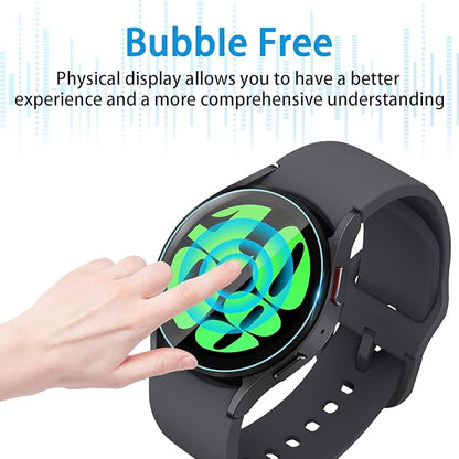 Suoman 4-Pack for Samsung Galaxy Watch 6/Galaxy Watch 7 44mm Screen Protector, [Anti-Scratch] 2.5D 9H Hardness Ultra-thin Tempered Glass Screen Protective Film