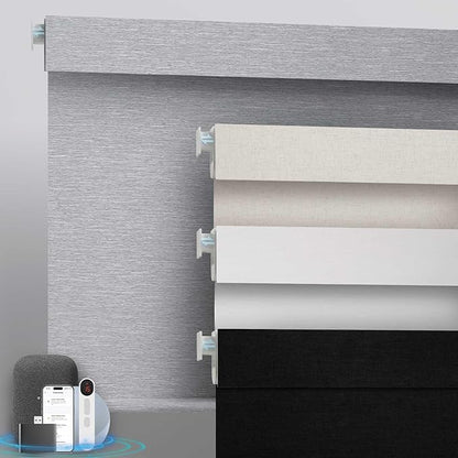 Motorized Blinds with Remote, No Drill No Tools Automatic Roller Shades, Blackout Electric Blind for Indoor Windows, Light-Filtering Smart Blinds, Rechargeable, Customized Size Color