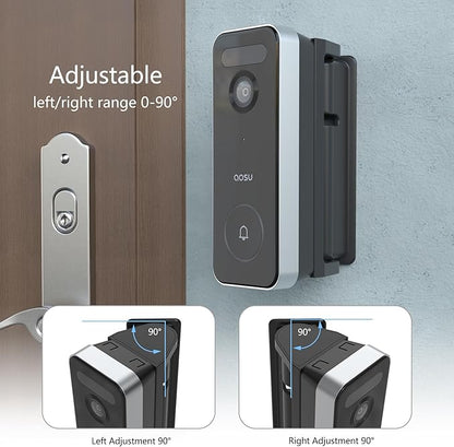 Holder for aosu Doorbell Camera Ultra V8S1AX11, Adjustable 0 to 90°Angle Mount for aosu Doorbell SE V8E2CA11, Corner Mount Wall Plate Mounting Bracket Kit Stand for aosu Doorbell Camera Ultra/SE/Pro