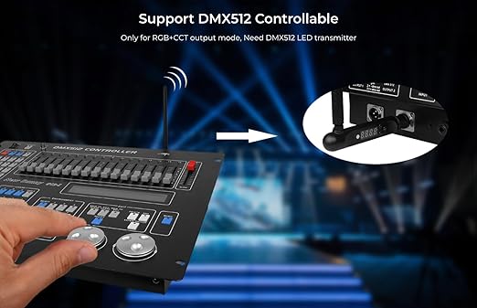 Miboxer LS2 LED Strip Lights 5 in-1 Controller, Compatible with Single Color, RGB, RGBW, WW+CW, RGB+CCT LED Strip Lights, Smartphone APP Control via Gateway (Excluded)