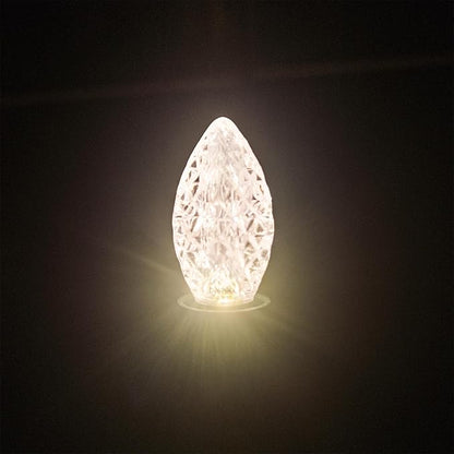 25 Pack C7 LED Replacement Bulbs- Warm White Bulbs Dimmable for Christmas Outdoor Indoor String Lights, IP65 Waterproof White LED Night Light Bulbs, 0.72 Watts, C7/E12 Candelabra Base