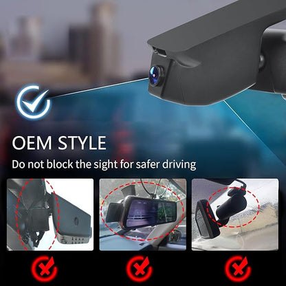 Mangoal 4K Dash Cam Custom Fit for Dodge Charger 2015 2016 2017 2018 2019 2020 2021 2022 2023(Model A),GT R/T SRT Hellcat Widebody SXT Scat Pack,Integrated OEM Look,UHD 2160P,WiFi & App,64GB Card