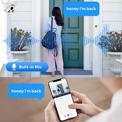 VIKYLIN 5MP IP PoE Dome AI Camera,Security IP Turret Camera with 5MP@25fps,Human/Vehicle Detection,Built in MIC,98ft IR Night Vision,IP67, Full Metal, NDAA Complaint