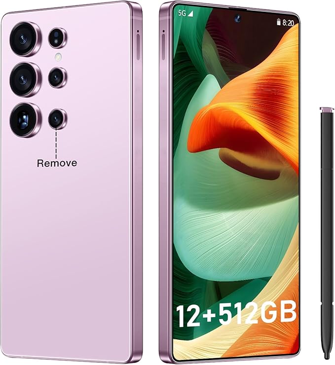 I25 Ultra: 6.99" FHD+ Android 14 Smartphone | 12GB+512GB | 108MP+68MP Camera | 7000mAh Battery | Built-in Stylus Pen | Blazing Fast Performance (Pink)