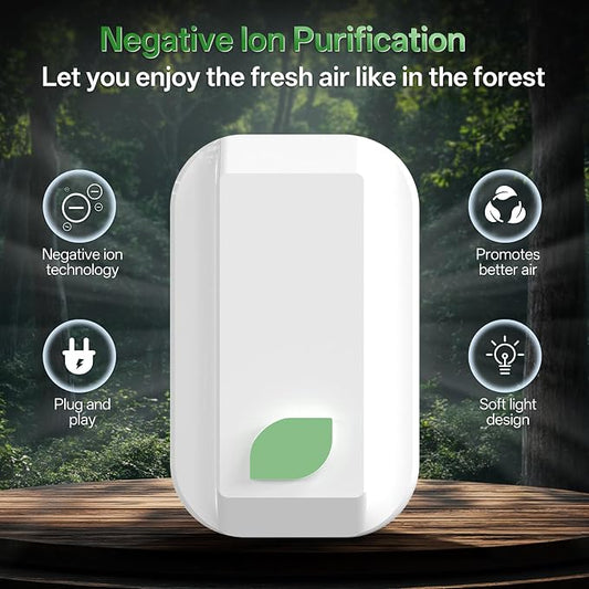 Limpin Plug In Air Ionizers-4Pack, Negative Ion Air Purifier for Home Quiet Operation Ionic Air Purifier for Bedroom Portable Air Cleaner for Office Living Room, kitchen, Bathroom,Pet Room (4Pack)