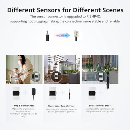 SONOFF THR316D Elite 16A Smart Switch with Temperature and Humidity Monitoring with LCD Screen, Compatible with Alexa/Google Home/IFTTT.