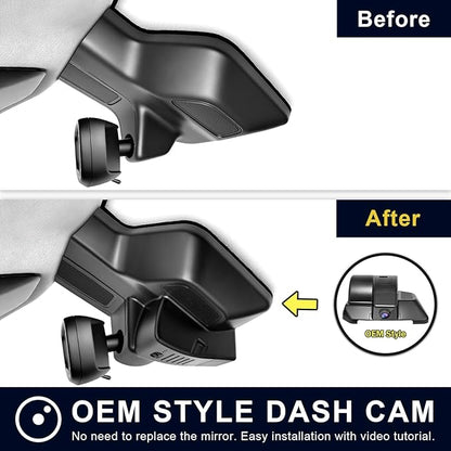 Front 4K & Rear 1080P Dash Cam Fit for Dodge RAM Gen5 RAM 1500 2025 2026 Mid-Term Facelift (Model G), Big Horn Laramie Lone Star Limited Rebel RHO Tradesman etc, UHD 2160P Video, OEM Look, 128GB Card