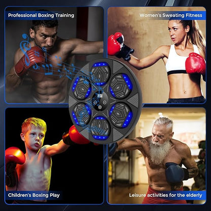 LOLBOX Music Boxing Machine for Adults & Kids - Smart Punching Machine with Boxing Gloves, Wall Boxing Punching Pad for Home, Office, Gym (Upgraded Version)