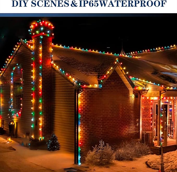 25 Pack C7 Multicolor LED Replaceable Bulbs – Dimmable Multicolor LED Christmas Lights Bulbs, 0.72W Indoor Outdoor Bulbs, Night Light, C7/E12, IP:65