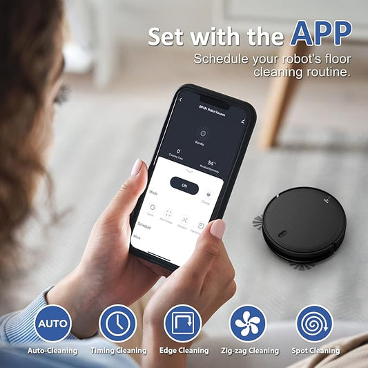 MAMNV BR151 Robot Vacuum Household Robotic Vacuums Black