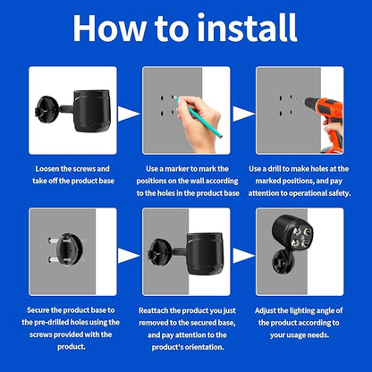 Battery Operated Outdoor Motion Sensor Light, 600LM 6000K Waterproof Wide-Angle Detection Auto On/Off Wall Light,for Garage, Yard, Front Door, Stair and Driveway (2 Packs)