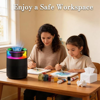 Epoxy Resin Air Purifier with H13 True HEPA Filter, Element Purifier, Night Light Mode, Air Filtration System for Resin Molding & Casting, Portable Epoxy Tools Accessories Supplies