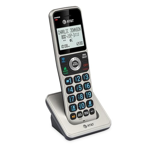 AT&T BL3107-3 DECT 6.0 3-Handset Cordless Phone, Titanium Black | Bluetooth Connect to Cell, Smart Call Blocker, Digital Answering System, Extended Range, Big Buttons