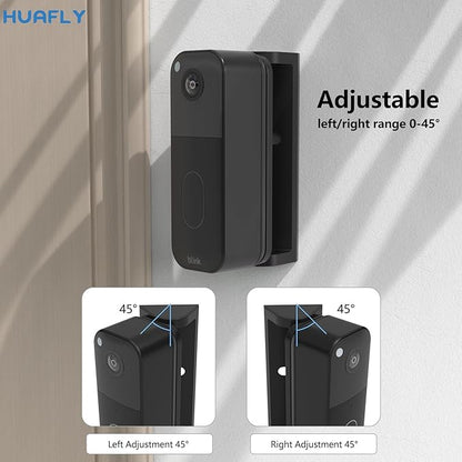 Huafly Outlet Wall Mount for Blink Video Doorbell (2nd Gen), with Outlet Wall Mount for Sync Module Core, Adjustable 0-45-Degree Blink Doorbell Camera Mount for Outdoor&Indoor