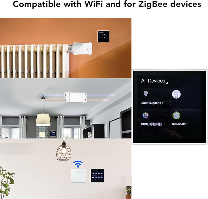 Smart Home Control Panel with Android LCD Touchscreen, Voice Control, 100 to 240V - Versatile Automation System, Global Compatibility, Ideal for Home and Office