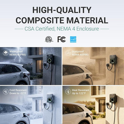 Level 2 EV Charger, 48Amp/11.5KW/240V, UL 2594, ETL & Energy Star