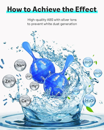 Leemone Humidifier Cleaner 6 Pack, Demineralization Cleaning Ball, Works in All humidifiers and Fish Tanks, Purifies Water, Prevents Hard Water Build-Up, Reduces Scale