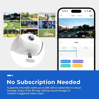 IMILAB Wired Security Camera Outdoor: 2K WiFi/LAN Camera with Spotlight, 360° PTZ Surveillance, Color Night Vision, Auto Deterrence, Weatherproof, 7/24 Local Recording, No Monthly Fee