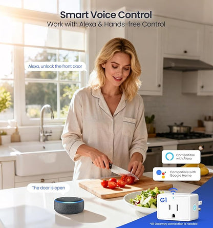 Veise VE017-K Fingerprint Smart Lock with 2 Knobs, App Control, Keyless Entry Front Door Lock Set, Electronic Touchscreen Keypad Deadbolt, Emergency Power Port, Easy Install, Auto-Lock, Matte Black