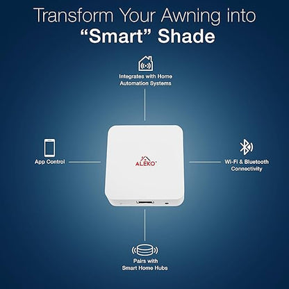 ALEKO Smart Hub for Patio Awnings, Blinds, Shades, & More | Control 20 Motors, DIY Bluetooth Setup, Compatible with Alexa, Google Assistant, Samsung SmartThings | Home Automation Integration