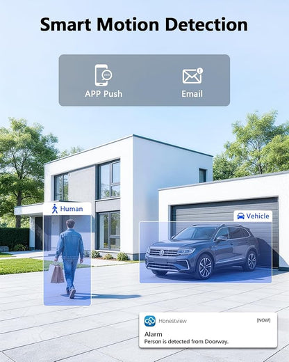 【90-Day Storage】 Outdoor Wired Security Camera System, Home Video Surveillance Systems, CCTV Cameras for Home, Surveillance DVR Kits