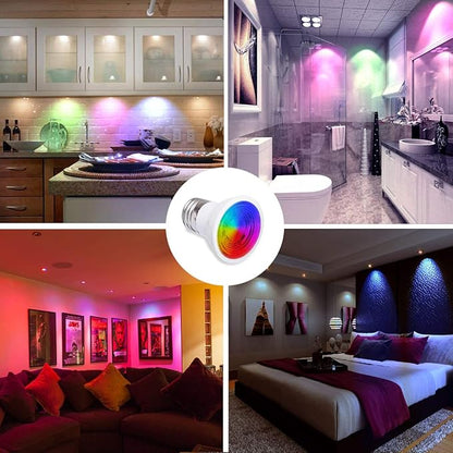 ILC Par16 LED Light Bulbs 40 Watt Equivalent Color Changing E26 Screw 45°, 12 Colors Dimmable Warm White 2700K RGB LED Spot Light Bulb with 5W Remote Control,(Pack of 4)