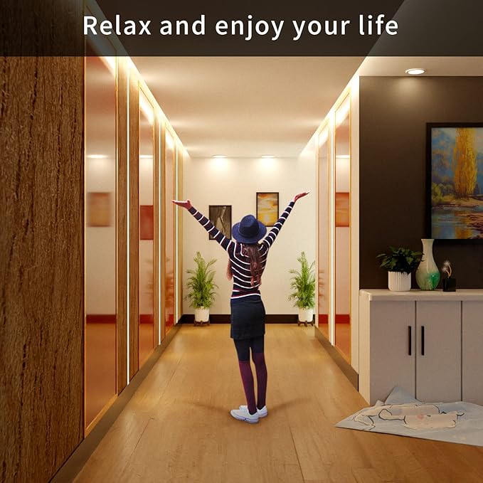 LED Strip Lights, 8ft LED Light Strip, 12V 4000K Neutral White Tape Light with PU Coating, LED Lights for Bedroom, Kitchen, Mirror, Home Decor, ETL Listed