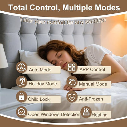 HEATIT Smart Programmable Floor Heating Thermostat, Touchscreen Black