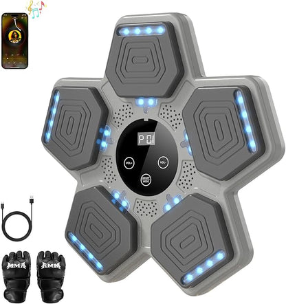 LOLBOX Music Boxing Machine for Adults & Kids - Smart Punching Machine with Boxing Gloves, Wall Boxing Punching Pad for Home, Office, Gym (Upgraded Version)