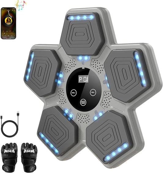 LOLBOX Music Boxing Machine for Adults & Kids - Smart Punching Machine with Boxing Gloves, Wall Boxing Punching Pad for Home, Office, Gym (Upgraded Version)