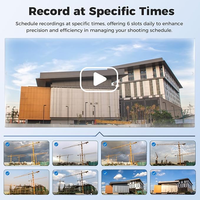 ATLI ATL4500 4K Time Lapse Camera Outdoor Construction Jobsite 8MP Starlight Sensor UHD Resolution Dual Band Wi-Fi App Control Remote Access IP67 Weatherproof Pre-Installed 512GB Memory Card