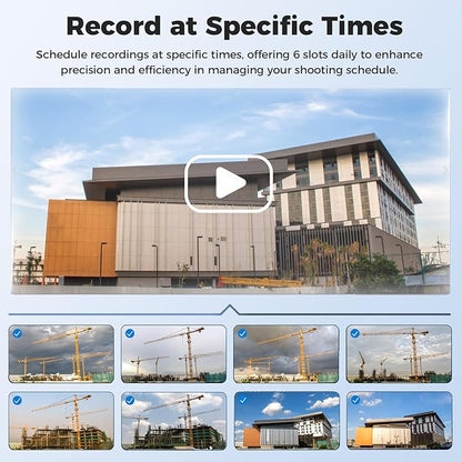 ATLI ATL4500 4K Time Lapse Camera Outdoor Construction Jobsite 8MP Starlight Sensor UHD Resolution Dual Band Wi-Fi App Control Remote Access IP67 Weatherproof Pre-Installed 512GB Memory Card