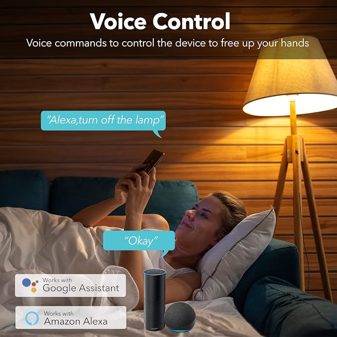 BN LINK Smart Plug Power Strip，Surge Protector with 6 Individually Controlled Smart Outlets, 4 USBs (incl. 20W USB-C), Compatible with Alexa and Google Home
