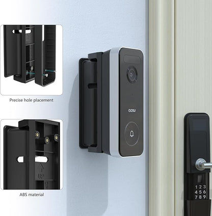 Holder for aosu Doorbell Camera Ultra V8S1AX11, Adjustable 0 to 90°Angle Mount for aosu Doorbell SE V8E2CA11, Corner Mount Wall Plate Mounting Bracket Kit Stand for aosu Doorbell Camera Ultra/SE/Pro