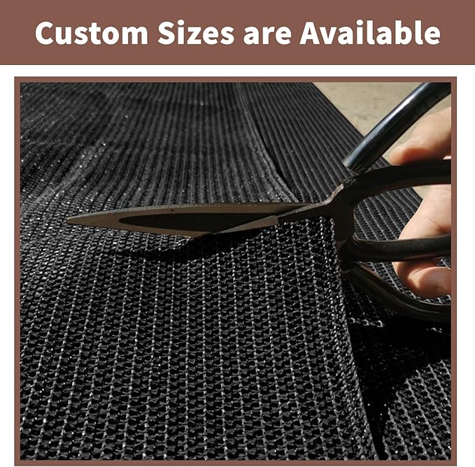 Sunny Guard Customized 3'x13' Black Balcony Privacy Screen,90% Shade Apartments Fence Cover,Heavy Duty Mesh Windscreen for Deck,Outdoor,Backyard,Patio