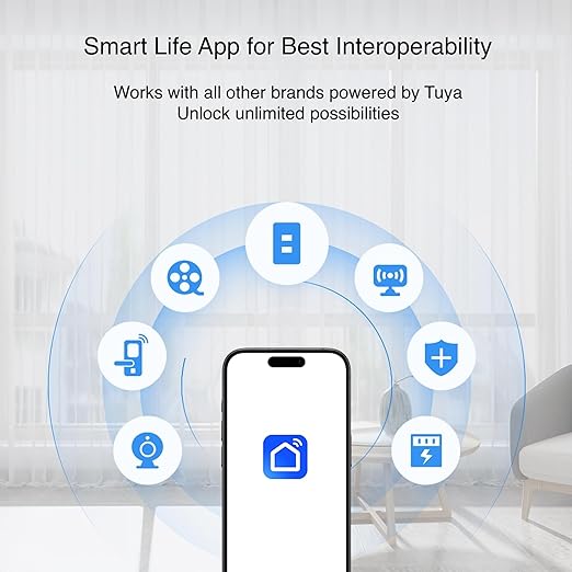 HAUZA Smart Light Switch BLE (Bluetooth) - 2 Gang Touch Panel, Hybrid Wiring (Neutral/no Neutral)-Smart Life App, Compatible with Voice Assistants and Internet Features Through Hauza Gateway