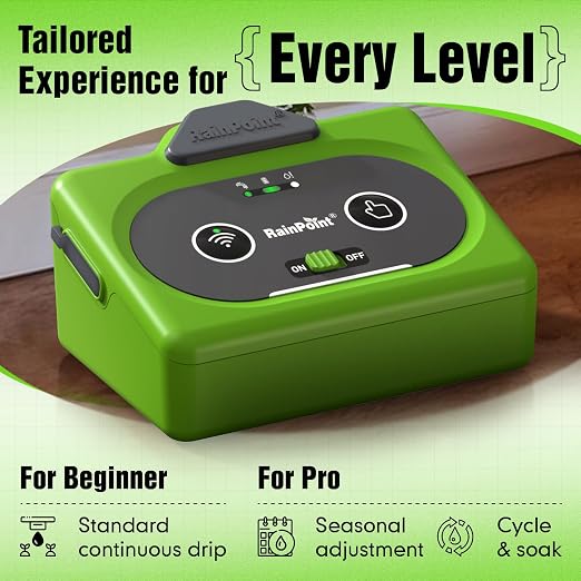 RAINPOINT Direct WiFi Connection Smart Auto Plant Waterer Indoor Drip Irrigation System Kit Local Storage Memory,WiFi-Enable APP Control,Adjustable Water Output Water 10-15 Plants
