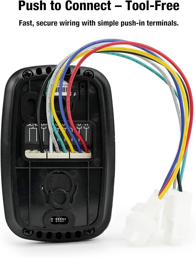 9420-381 Cooling & Heating Wall-Mounted Digital Thermostat - Black, Easy Installation, Low Power Consumption